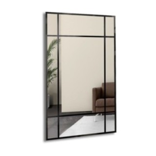 Miroir Loft avec meneaux - ROLAND - couleur du cadre au choix