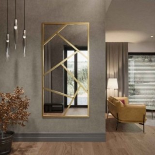 Miroir asymétrique avec croisillons en MDF  - WERO -  Couleur du cadre au choix