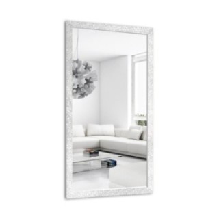 Miroir glamour dans un cadre luxueux blanc à finition haute brillance - 8002004