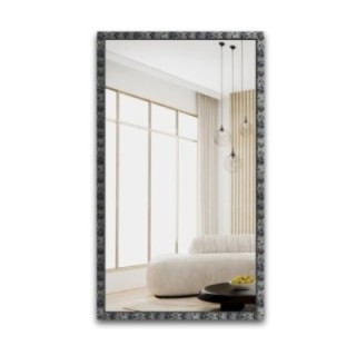 Miroir dans un large cadre en bois argenté – 9502001