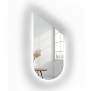FRANK LED - miroir semi-ovale avec coupe en biais | Alfaram