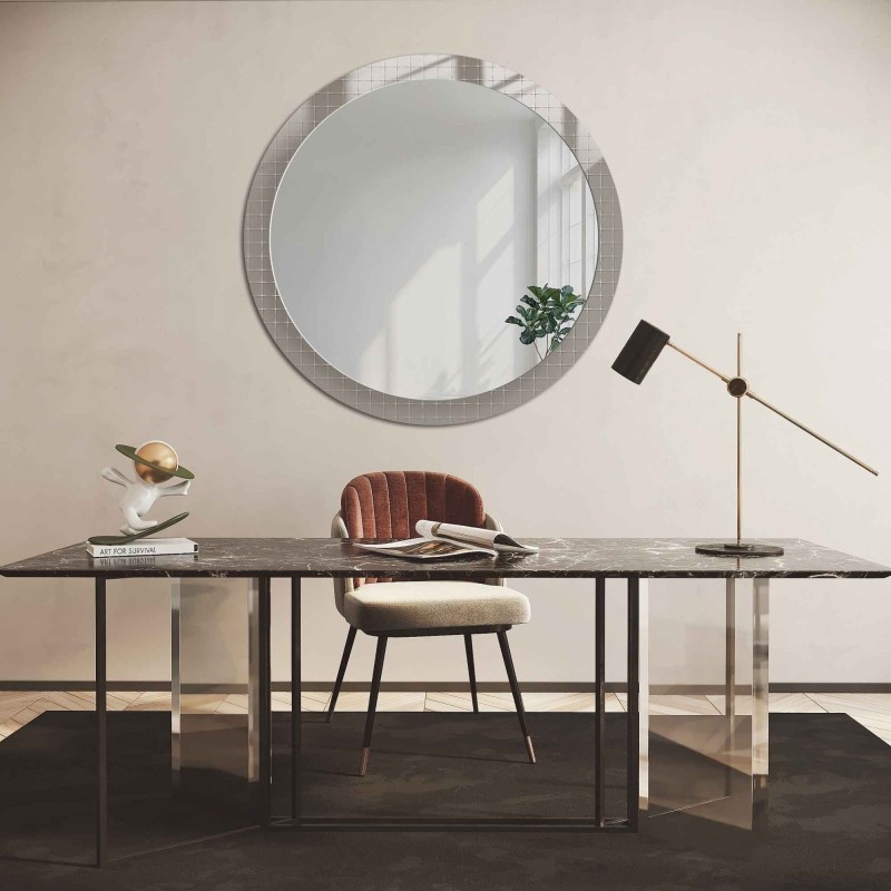 Miroir rond décoratif sur verre ornemental Master Flex - LUXORA FROSTED