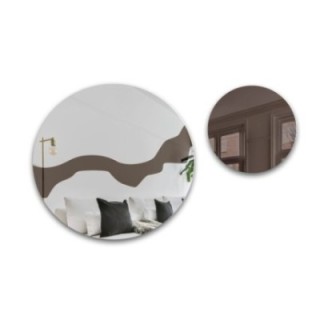 Miroirs ronds sur une plaque de miroir brune – MOCHA NOUGAT