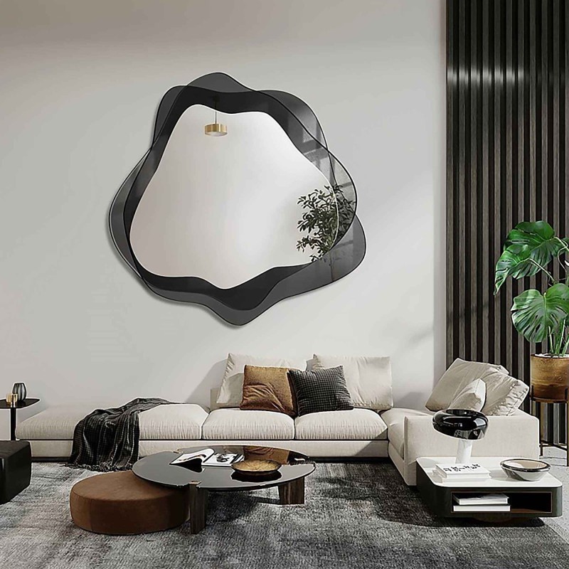 Miroir irrégulier sur antisol graphite - NUVENS