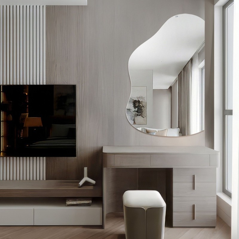 Miroir organique avec côté coupé – STONE côté coupé