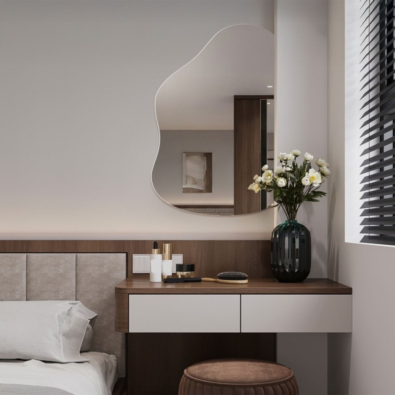 Miroir organique avec côté coupé – STONE côté coupé