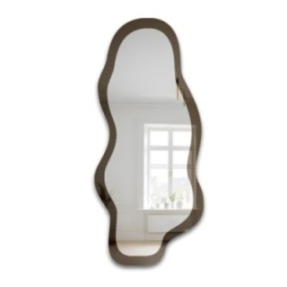 Miroir irrégulier sur une plaque de miroir brune – MOCHA TOFFEE