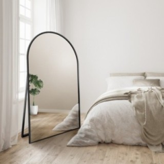 Miroir debout semi-ovale en MDF cadre SLIM - DOMI SUR PIED