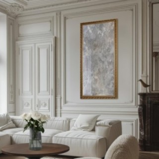 Miroir mural de luxe dans un cadre orné avec panneau vieilli - GUSTAV SILVER