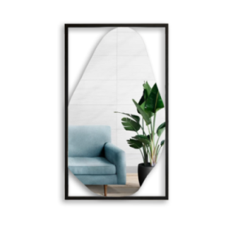 Miroir organique avec cadre MDF noir - HUBERTUS