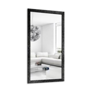 Miroir glamour dans un cadre noir luxueux à finition haute brillance - 8002001