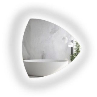 Miroir de salle de bain triangulaire avec éclairage - KARO LED