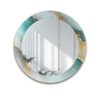 Miroir rond sur marbre vert – MARBLE BOSCARO