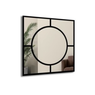 Miroir carré avec cercle loft MDF - MERA