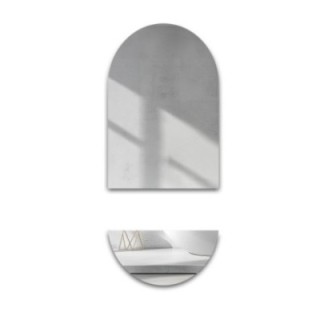 Miroir de salle de bains ovale en deux parties - NIKO