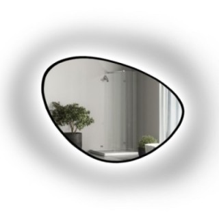 Miroir de forme irrégulière dans un cadre avec éclairage - OBSYDIAN IN LED FRAME