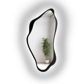 Miroir de forme irrégulière dans un cadre en mdf avec éclairage - PIENA IN LED FRAME