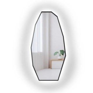 Miroir décoratif de forme organique aiguë dans un cadre avec éclairage - PIRYT IN LED FRAME