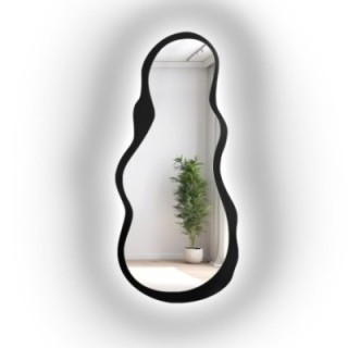 Miroir de forme irrégulière dans un cadre en mdf avec éclairage - RISOL IN LED FRAME