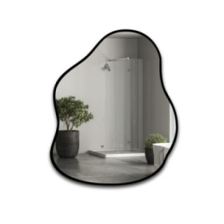 Miroir de forme organique dans un cadre - STONE IN A FRAME