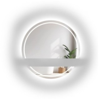 Miroir de salle de bains rond en deux parties avec éclairage WIRO LED I