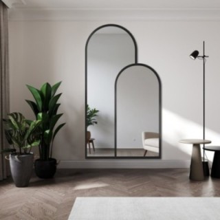 Miroir double semi-ovale dans un cadre en mdf - MURAN