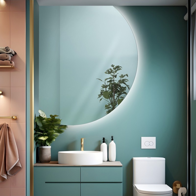 Miroir de forme irrégulière avec éclairage - DOLLY LED