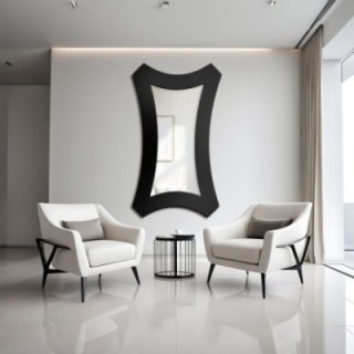 Miroir décoratif dans un large cadre en MDF - DORA - couleur du cadre au choix