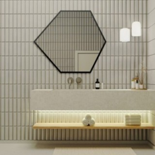 Miroir de forme géométrique dans un cadre - GEOME IN A FRAME