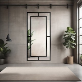 Miroir Loft avec meneaux - GLORIA - couleur du cadre au choix