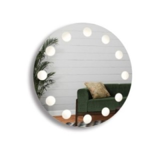 Miroir de coiffeuse rond avec éclairage LED - HOLLYWOOD