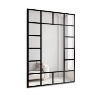 Miroir Loft avec meneaux - ISMENA - couleur du cadre au choix