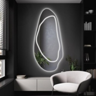 Miroir organique avec éclairage - JASPIS LED III