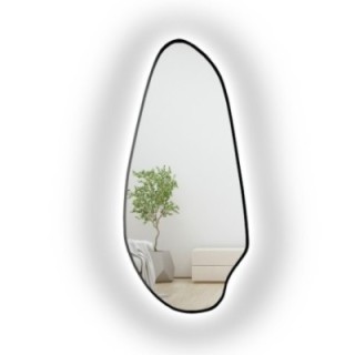 Miroir de forme irrégulière dans un cadre en mdf avec éclairage - JASPIS IN LED FRAME