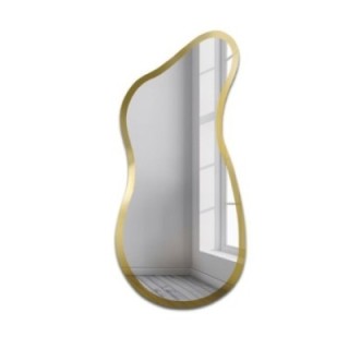Miroir irrégulier dans un cadre en or brillant - ANGELIT II SHINE