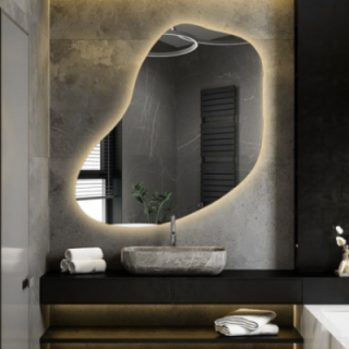 Miroir de forme organique avec éclairage - KWARC LED