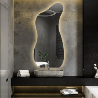Miroir de forme organique avec éclairage - ANGELIT LED