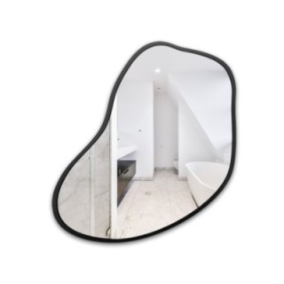 Miroir avec forme organique dans un cadre - KWARC UN CADRE