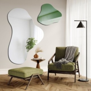 Miroir vert irrégulier - LEAFY GREEN