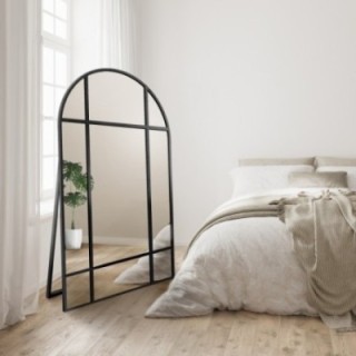 Miroir semi-ovale sur pied dans un cadre MDF - LOFTI III SUR PIED