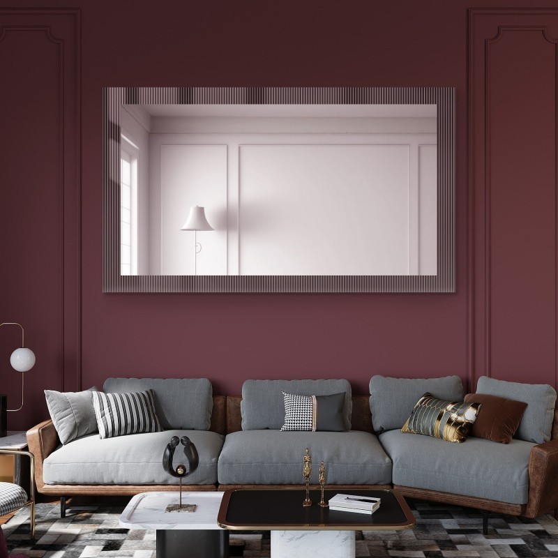 Miroir rectangulaire décoratif sur verre ornemental Visiosun Classic – LUXORA CLARITY