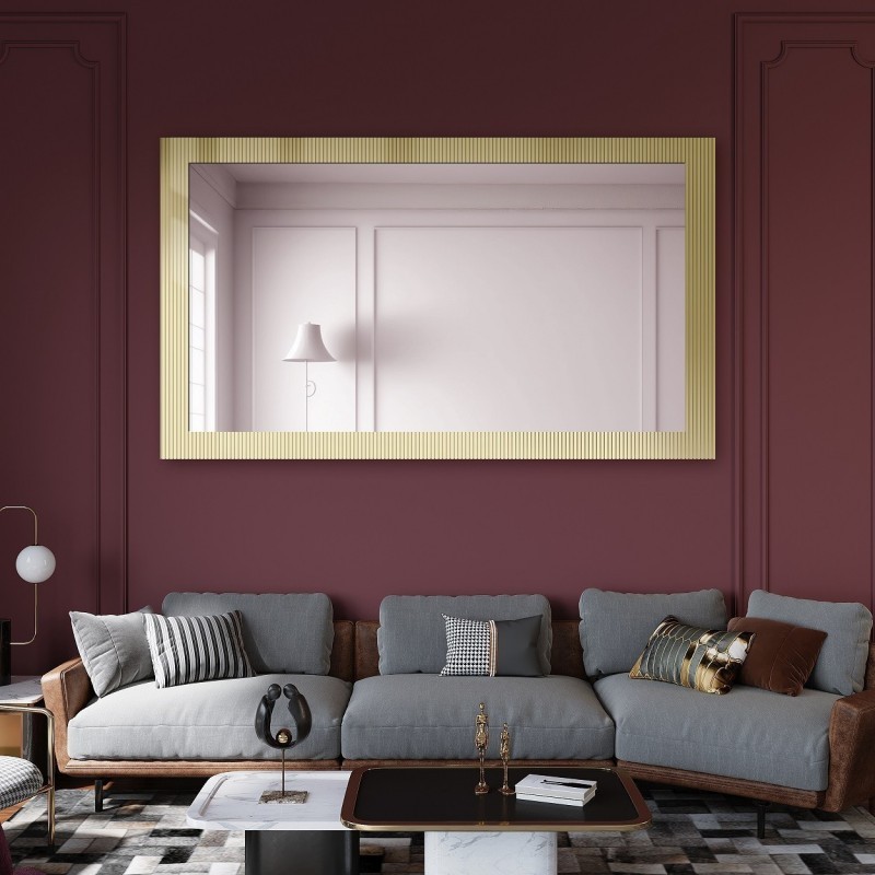 Miroir rectangulaire décoratif sur verre ornemental Visiosun Classic – LUXORA CLARITY