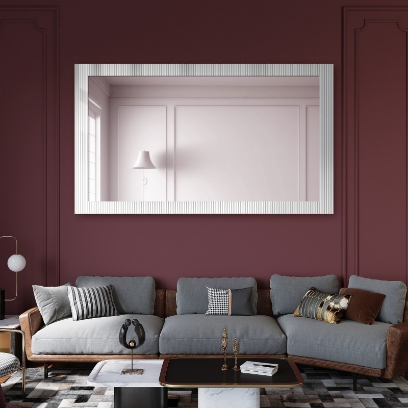 Miroir rectangulaire décoratif sur verre ornemental Visiosun Classic – LUXORA CLARITY