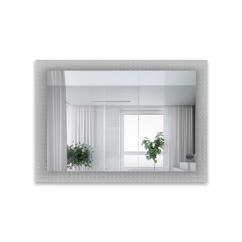 Miroir rectangulaire décoratif sur verre ornemental Master Flex - LUXORA ETERION