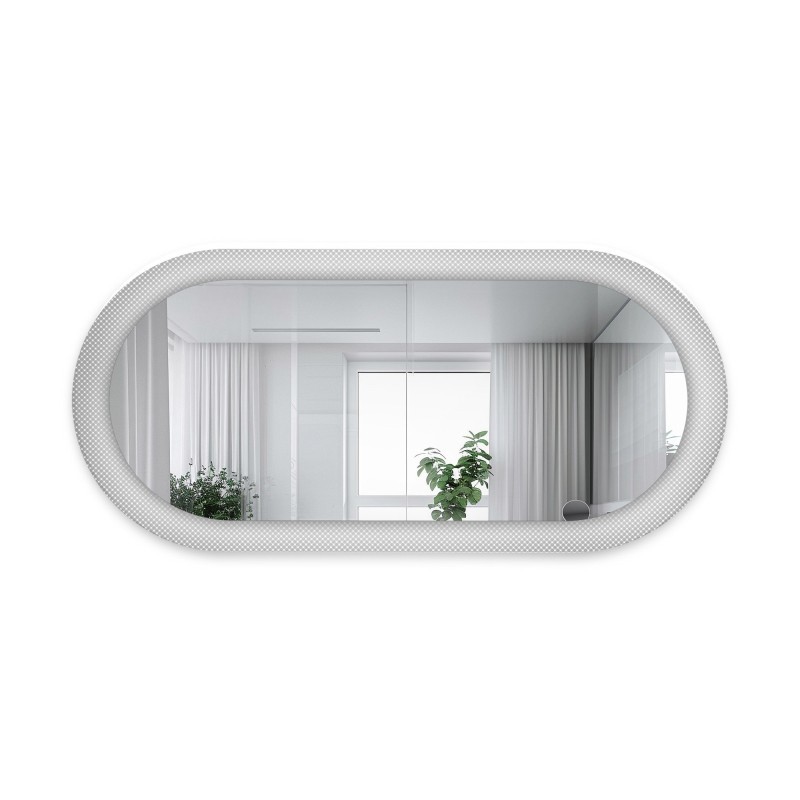 Miroir ovale décoratif sur verre ornemental Master Point - LUXORA ORNATE