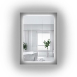 Miroir rectangulaire sur verre ornemental Master Point avec éclairage - LUXORA SOLEIL LED