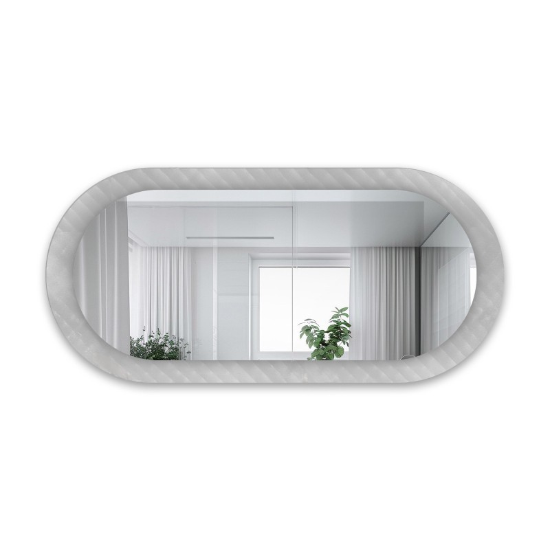 Miroir ovale décoratif sur verre ornemental Master Soft – LUXORA VESPER