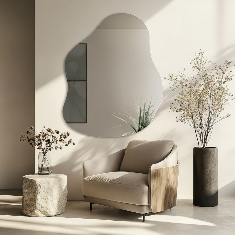 Miroir décoratif de forme organique - STONE