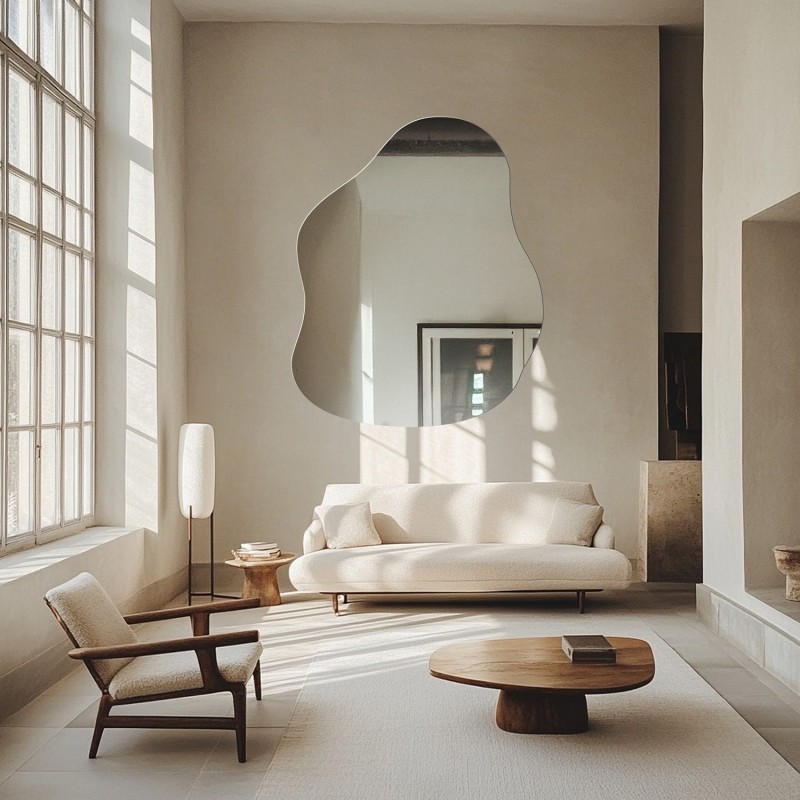 Miroir décoratif de forme organique - STONE