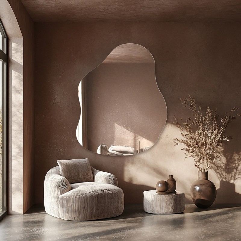 Miroir décoratif de forme organique - STONE